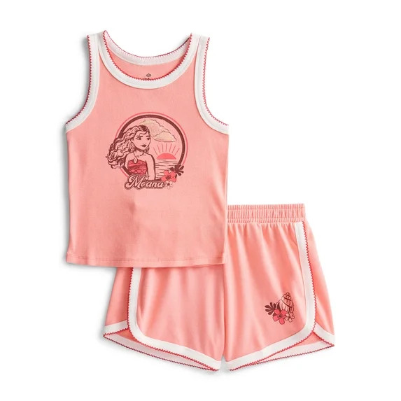 Moana Girls Graphic Tank Top and Matching Shorts Set, 2-Piece, Sizes 4-16 | Walmart (US)