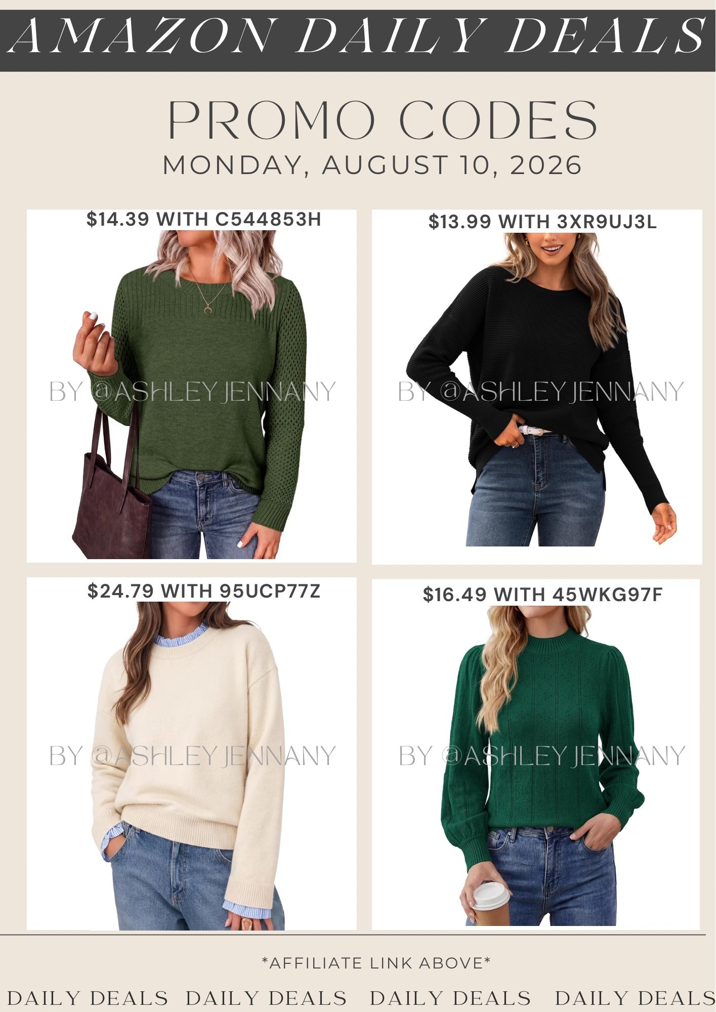 Amazon deals

#LTKSaleAlert #LTKMidsize #LTKSeasonal