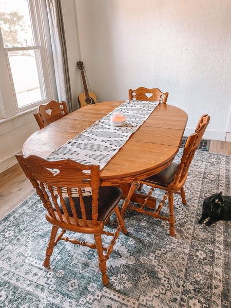 dining room rug | dining room decor | dining room table | table runner | washable area rug | neutral home decor | fall home decor

#LTKFind #LTKSeasonal #LTKhome