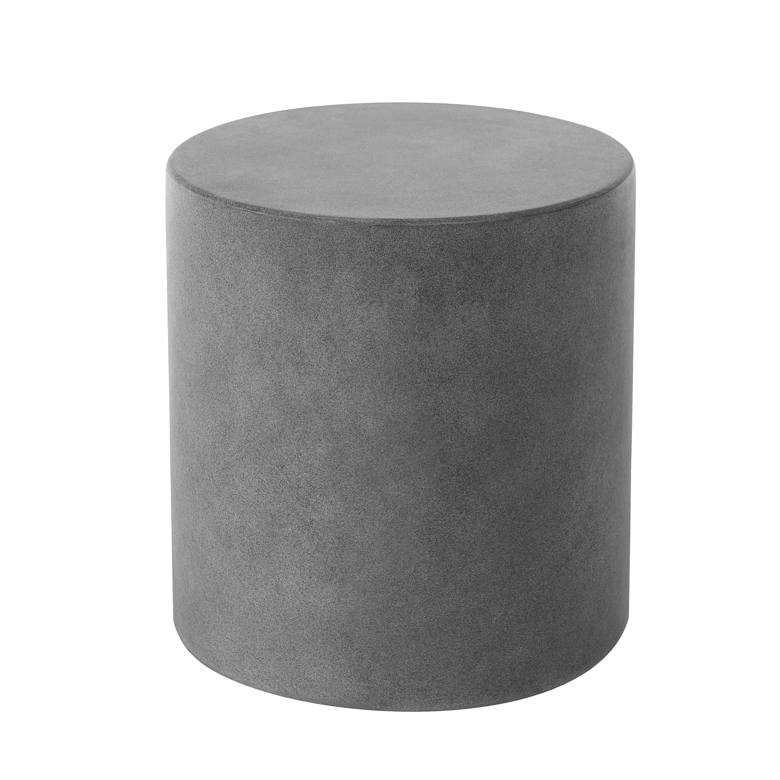 Belsy Light Weight Concrete Outdoor Side Table - Smooth Cylindrical Design | Wayfair North America