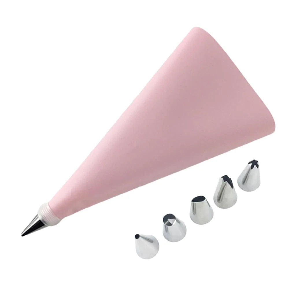 2X Silicone Piping Bags And Stainless Steel Nozzle Tips Pink - Walmart.ca | Walmart (CA)