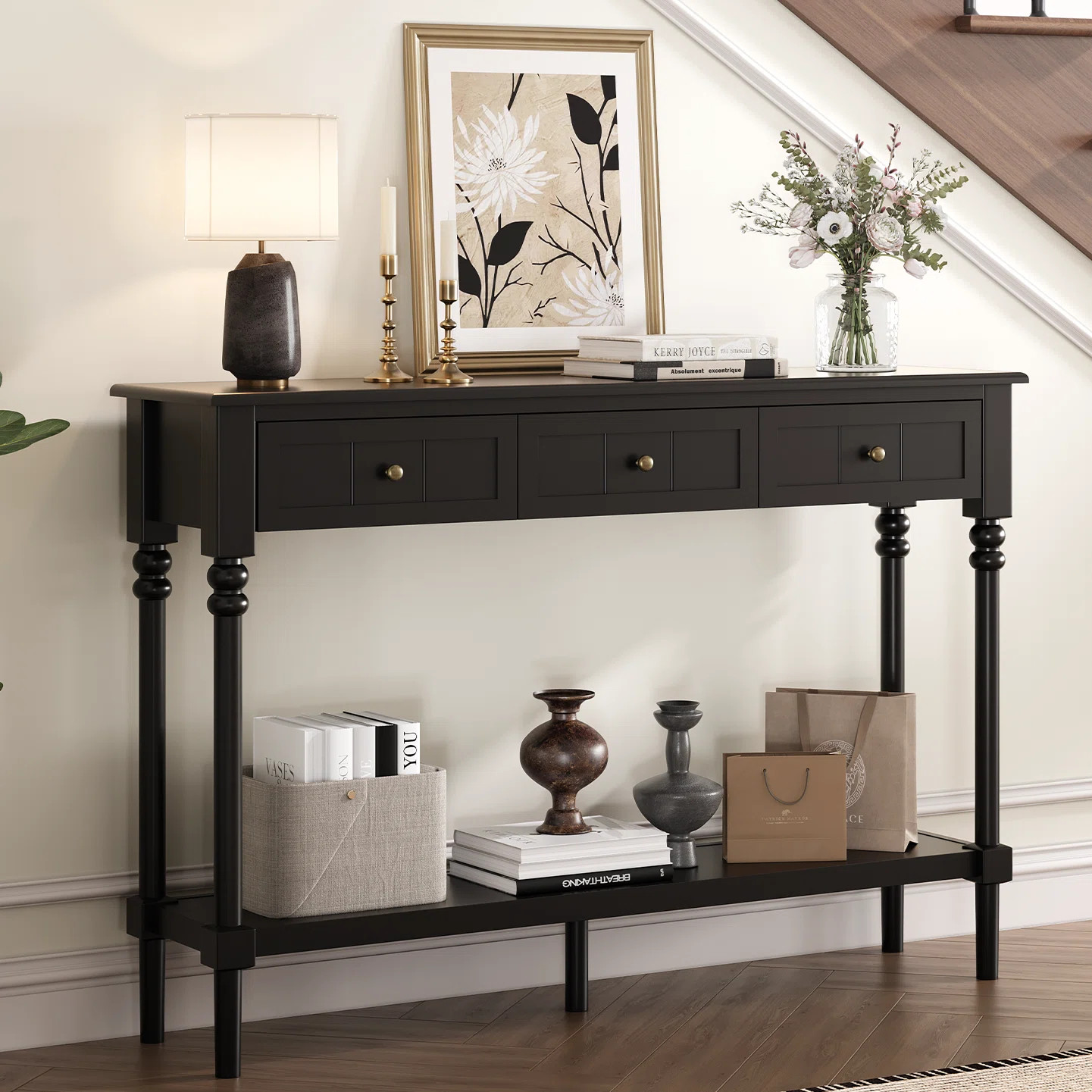 Console Tables with Drawers,Entryway Table with Solid Wood Legs | Wayfair North America