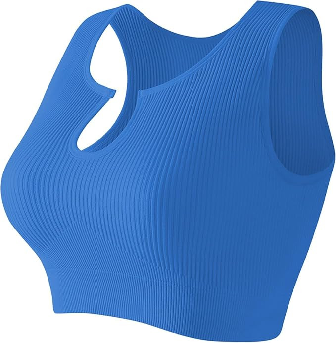 Women’s Sexy Racer Back Crop Tank Tops Notch Neck Workout Yoga Crop Tops Y2K Teen Girls Trendy ... | Amazon (US)