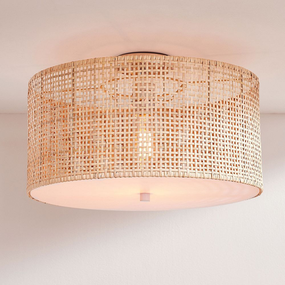 Woven Flush Mount (18") | Pottery Barn Teen