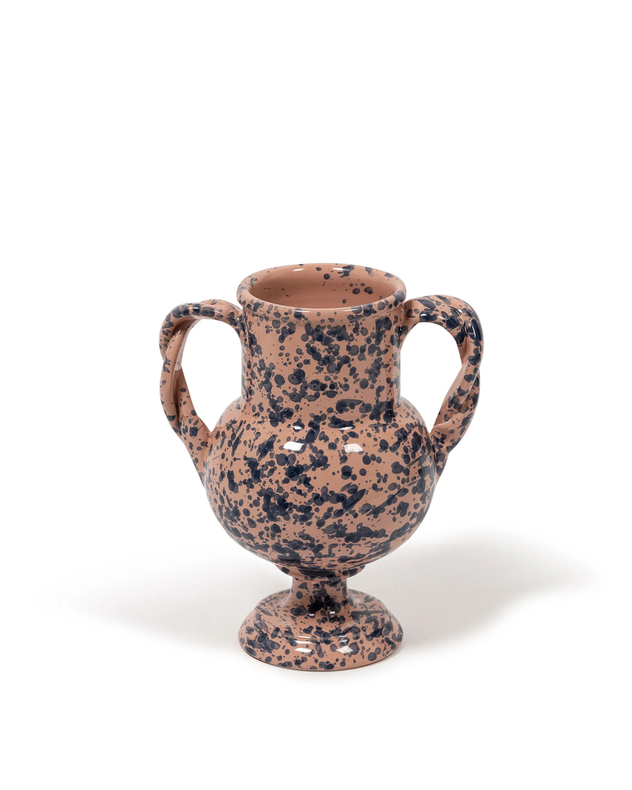 Splatter Handcrafted Ceramic Verona Vase With Handles| Sharland England by Louise Roe | Sharland England