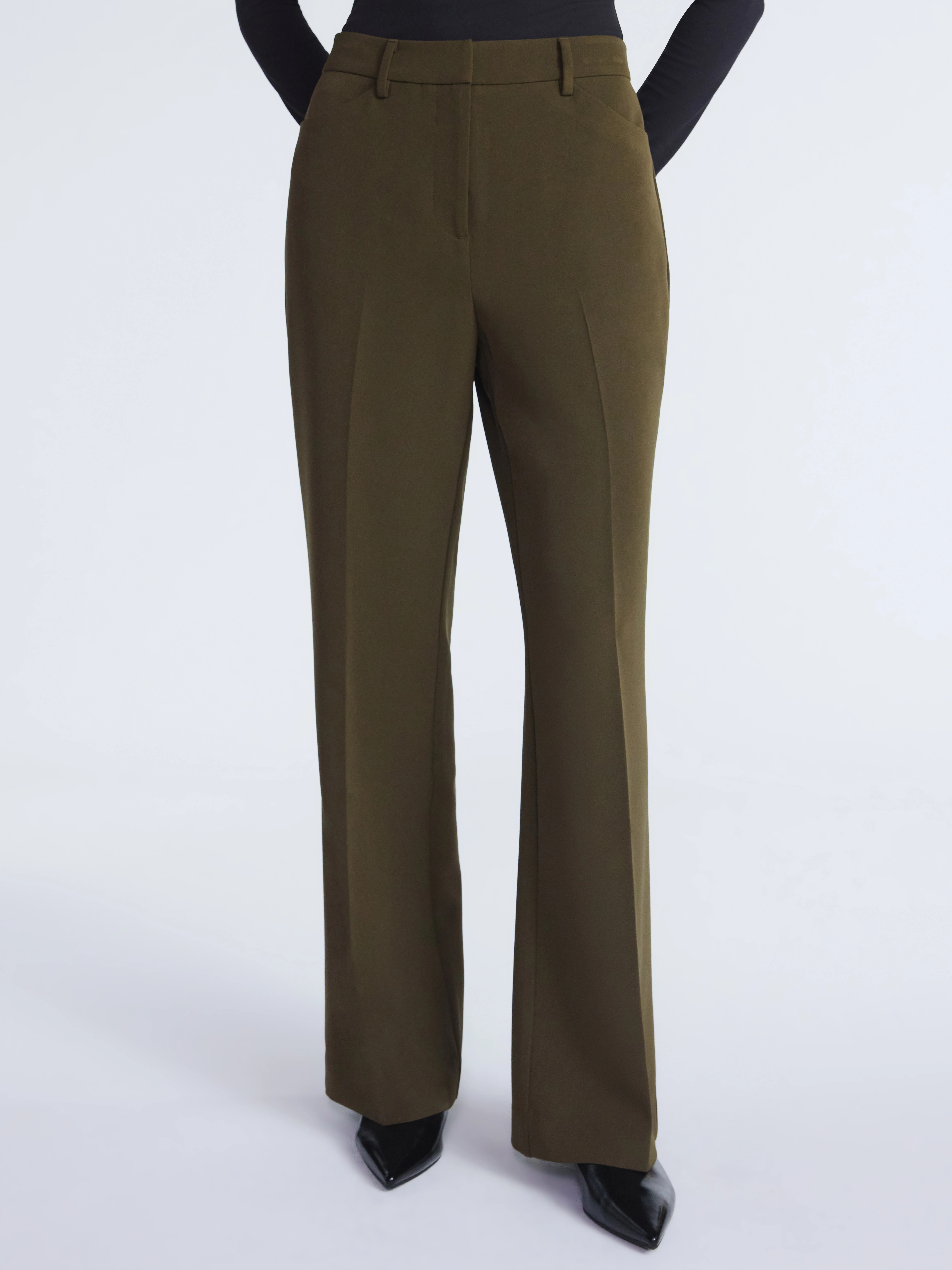 Scoop Women's Crepe High Rise Bootcut Suit Pants, Sizes 0-20 - Walmart.com | Walmart (US)