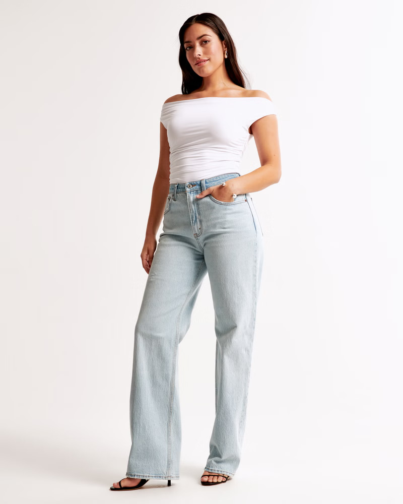 Curve Love High Rise 90s Relaxed Jean | Abercrombie & Fitch (US)