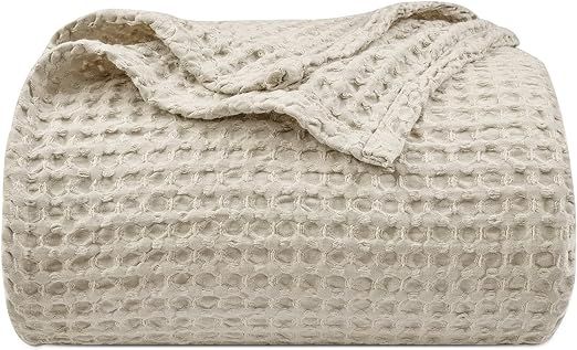 PHF Ultra Soft Waffle Weave Blanket Twin Size 66"x 90"- Washed Lightweight Breathable Cozy Woven ... | Amazon (US)