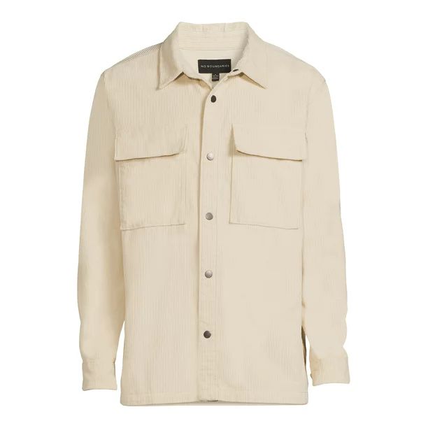 No Boundaries Men's and Big Men's Layering Corduroy Shirt Jacket, Sizes up to 5X - Walmart.com | Walmart (US)