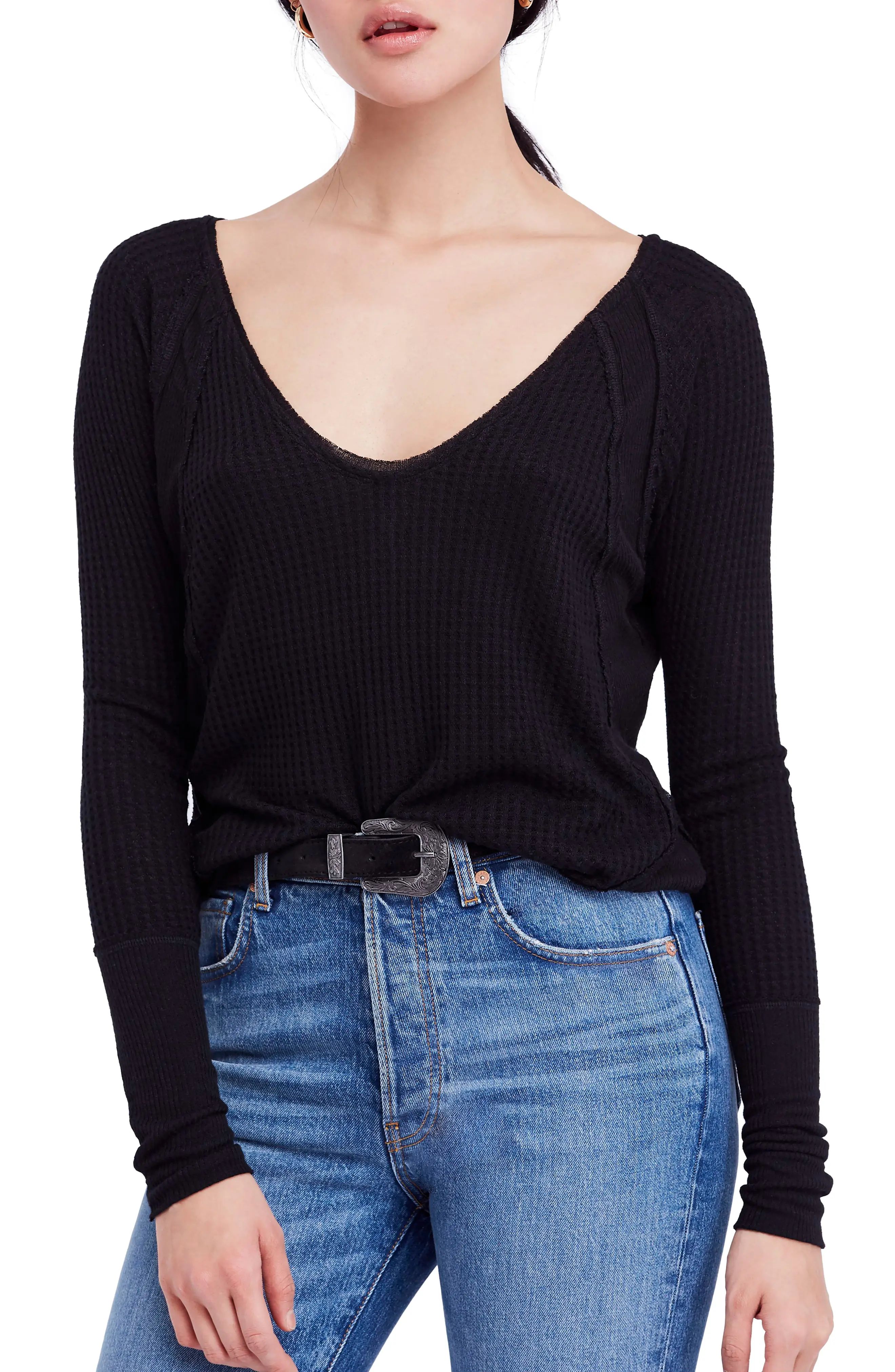 We the Free by Free People Catalina V-Neck Thermal Top | Nordstrom