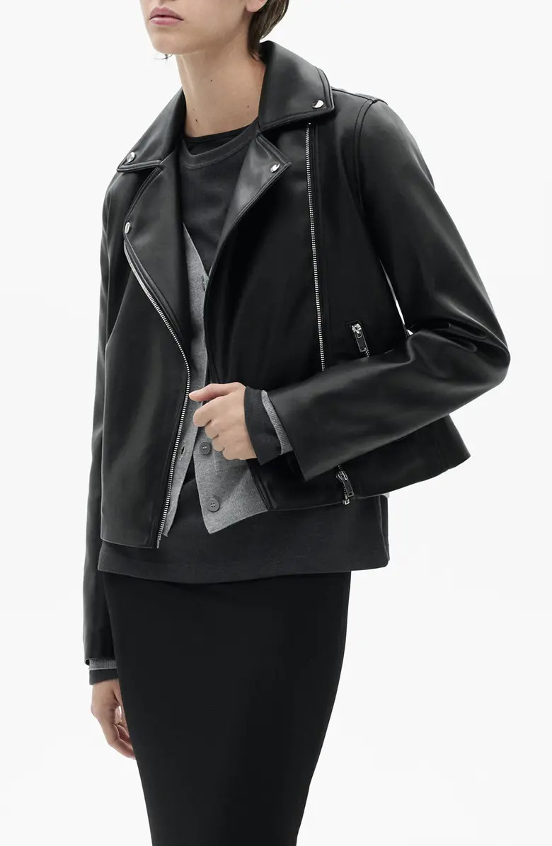 MANGO Faux Leather Moto Jacket | Nordstrom | Nordstrom