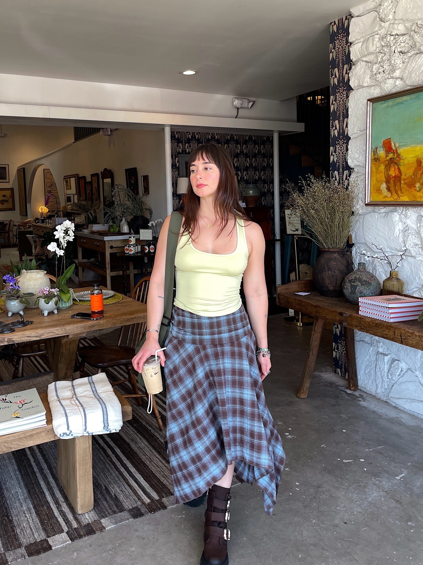 socal winter??? probably one of the only places where it makes sense to wear boots and a tank top at the same.