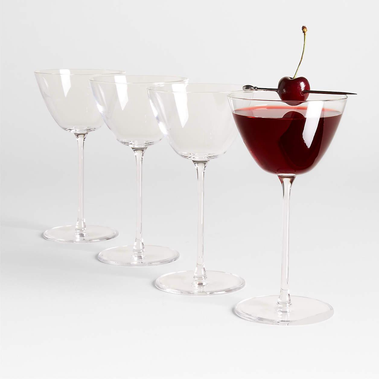 Borough 6.6-Oz. Martini Glasses, Set of 4 + Reviews | Crate & Barrel | Crate & Barrel
