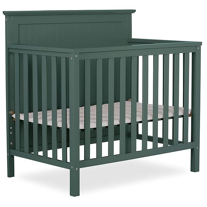 Dream On Me Ava 4-in-1 Convertible Mini Crib in Olive, Greenguard Gold Certified, Non-Toxic Finis... | Amazon (US)