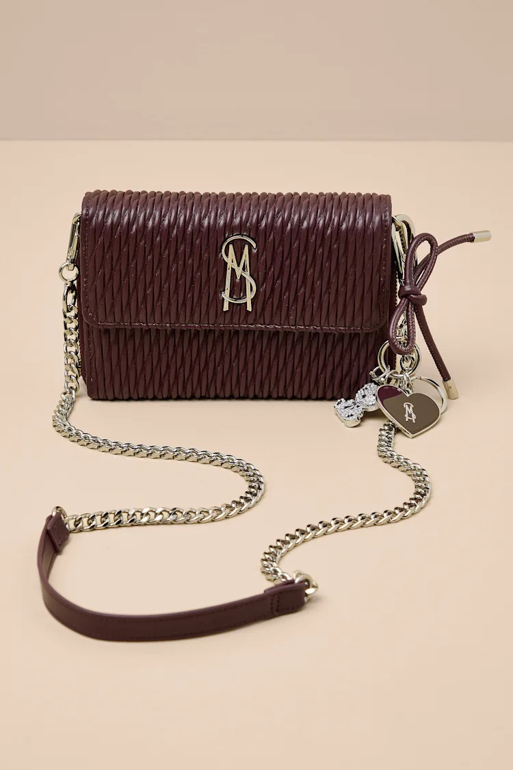 Carina Wine Red Quilted Crossbody Handbag | Lulus