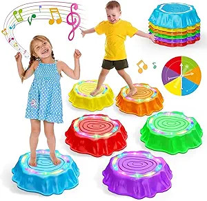 Flooyes Stepping Stones for Kids, 6pcs Light up & Music Non-Slip Stepping Stones, Sensory Toy for... | Amazon (US)