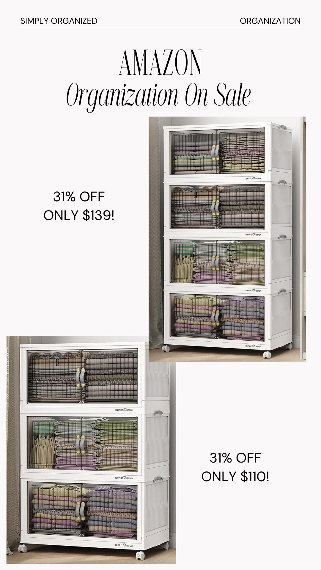 My new favorite stacking cabinets are on sale on Amazon! The four stacking unit is half the price of what I paid for mine. These are great in the garage and virtually anywhere else in your house where storage is lacking.

#LTKFamily #LTKSaleAlert #LTKHome