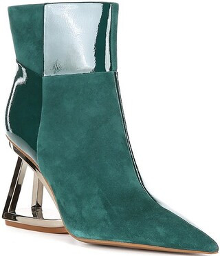 Gianni Bini HarrisonTwo Suede Patchwork Architectural Wedge Booties | Dillard's | Dillard's