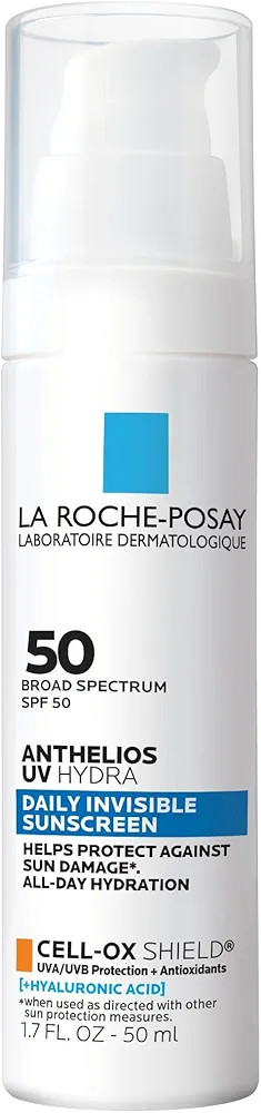La Roche Posay Anthelios UV Hydra Sunscreen SPF 50 | Daily Hydrating Sunscreen for Face with Hyal... | Amazon (US)