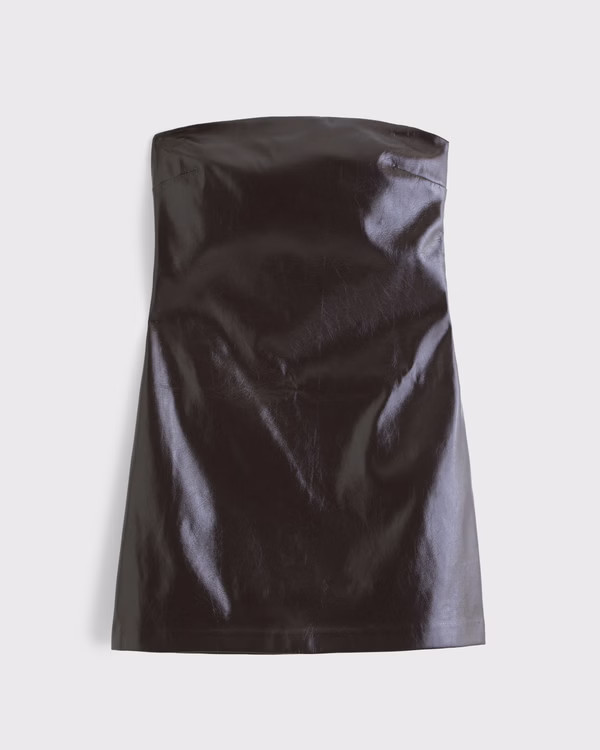 Women's The A&F Scarlett Strapless Vegan Leather Skort | Women's Up To 50% Off Select Styles | Ab... | Abercrombie & Fitch (US)