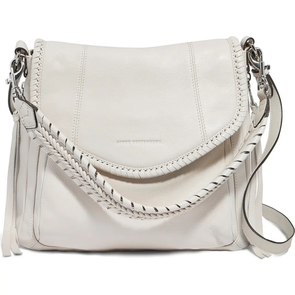AIMEE All for Love Convertible Leather Shoulder Bag in Chalk at Nordstrom | Nordstrom
