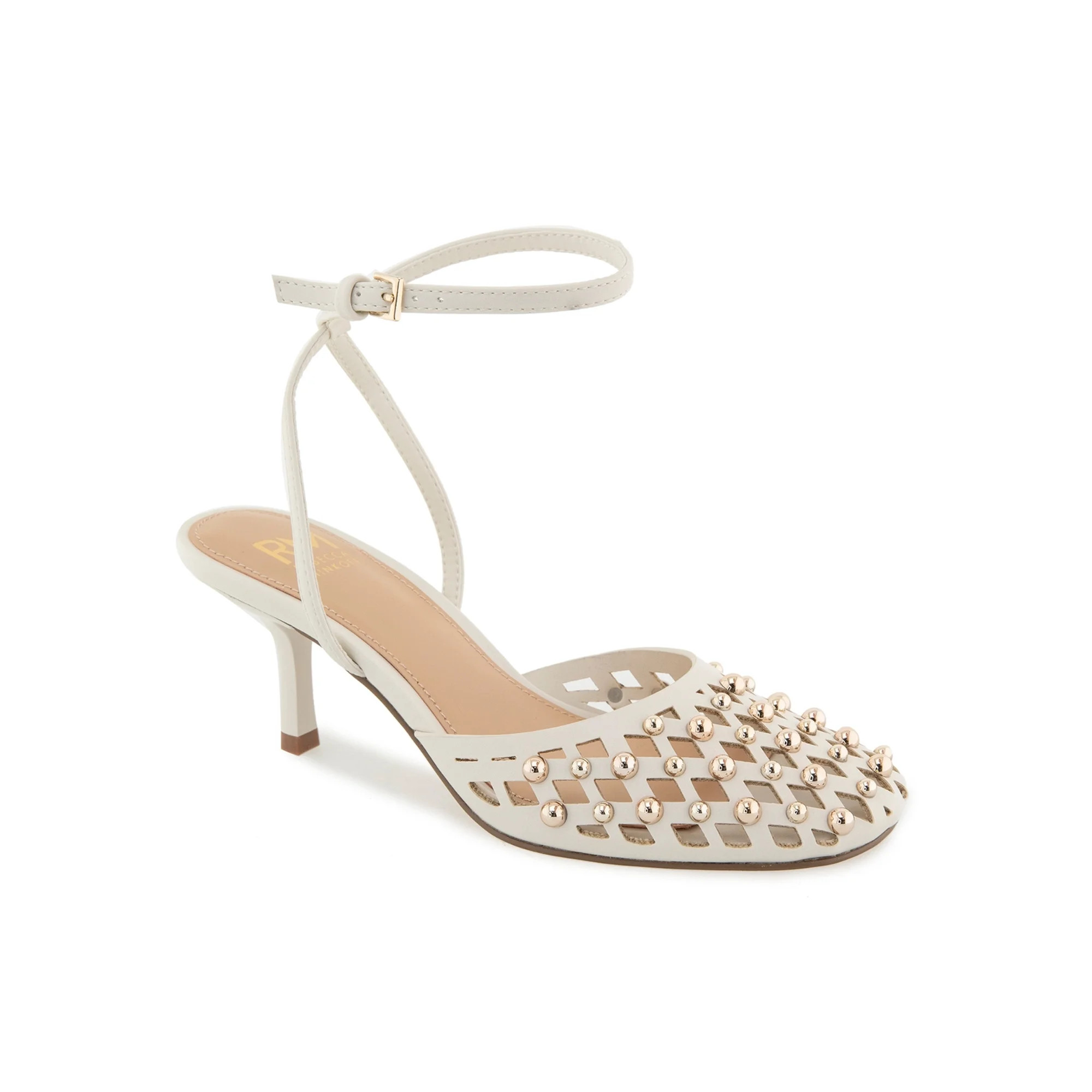 RM Rebecca Minkoff Women's Fiona Studded Kitten Heel with Ankle Strap | Walmart (US)