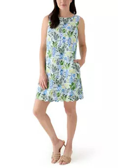 Crown & Ivy™ Women's Sleeveless Scallop Back Printed Dress | Belk