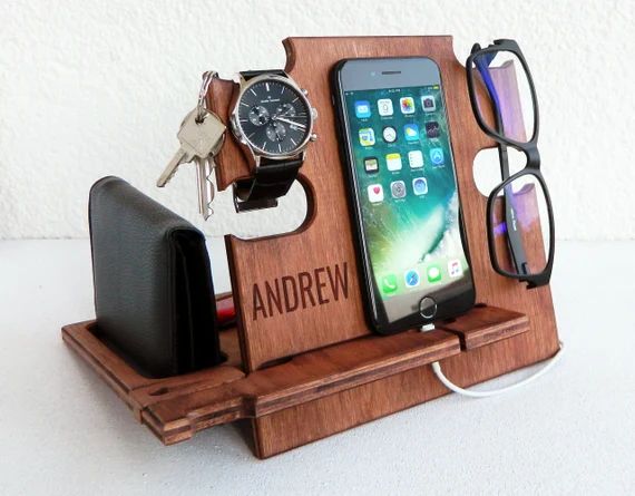 Wooden Docking Station, Perfect Christmas Gift for Boyfriend,Dad,Coworker or hsband | Etsy (US)