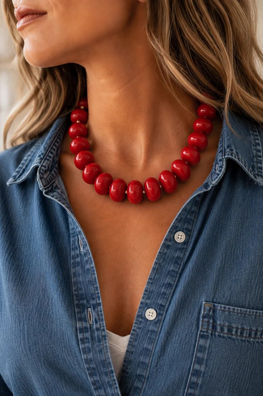 Pre-Sale Cherry Red Necklace (shipping 8/20) | Erin McDermott Jewelry