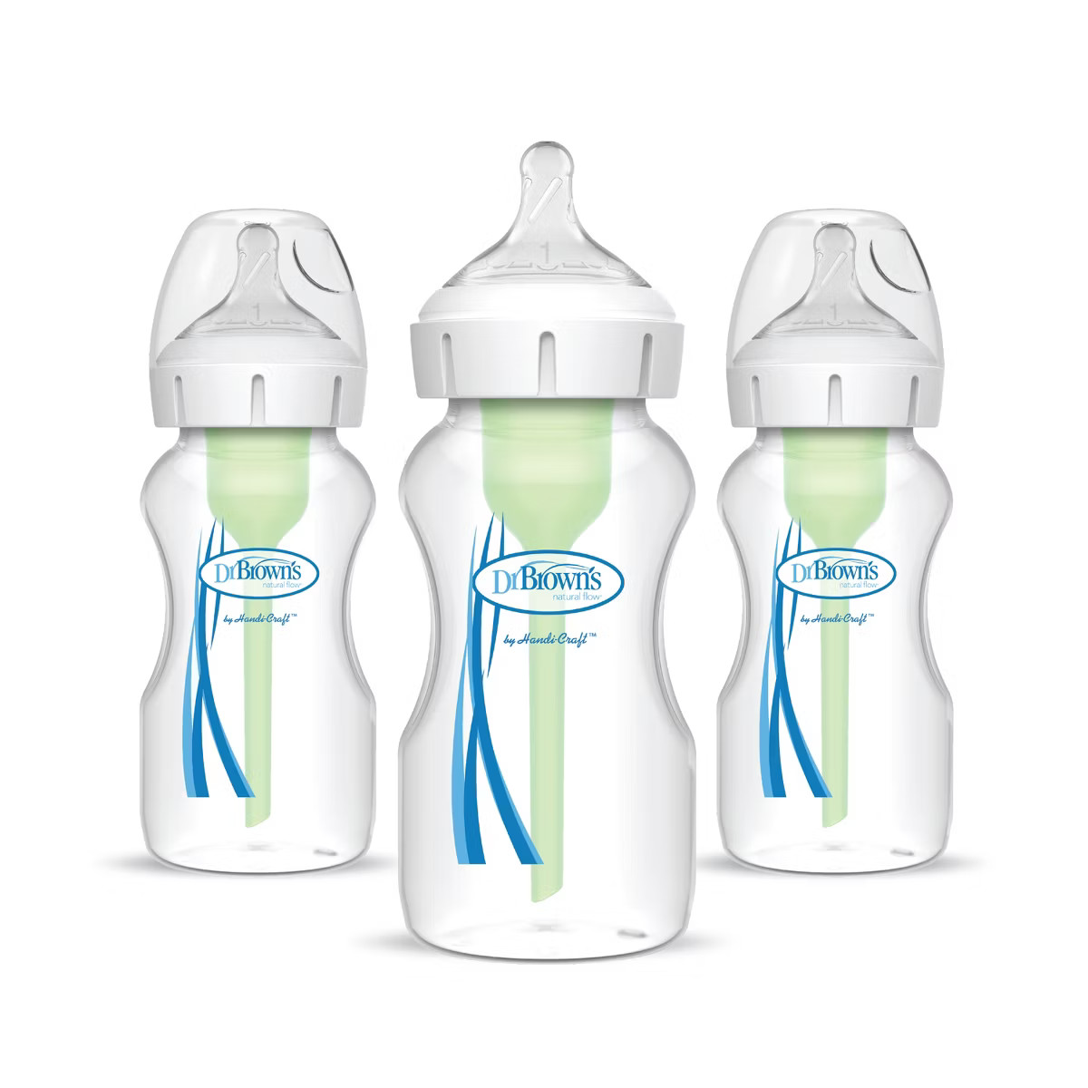 Dr. Brown's 9oz Anti-Colic Options+ Wide-Neck Baby Bottle with Level 1 Slow Flow Nipple - 3pk - 0... | Target