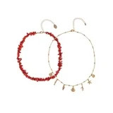 Time and Tru Goldtone Shells and Sealife Charms Layered Necklace | Walmart (US)