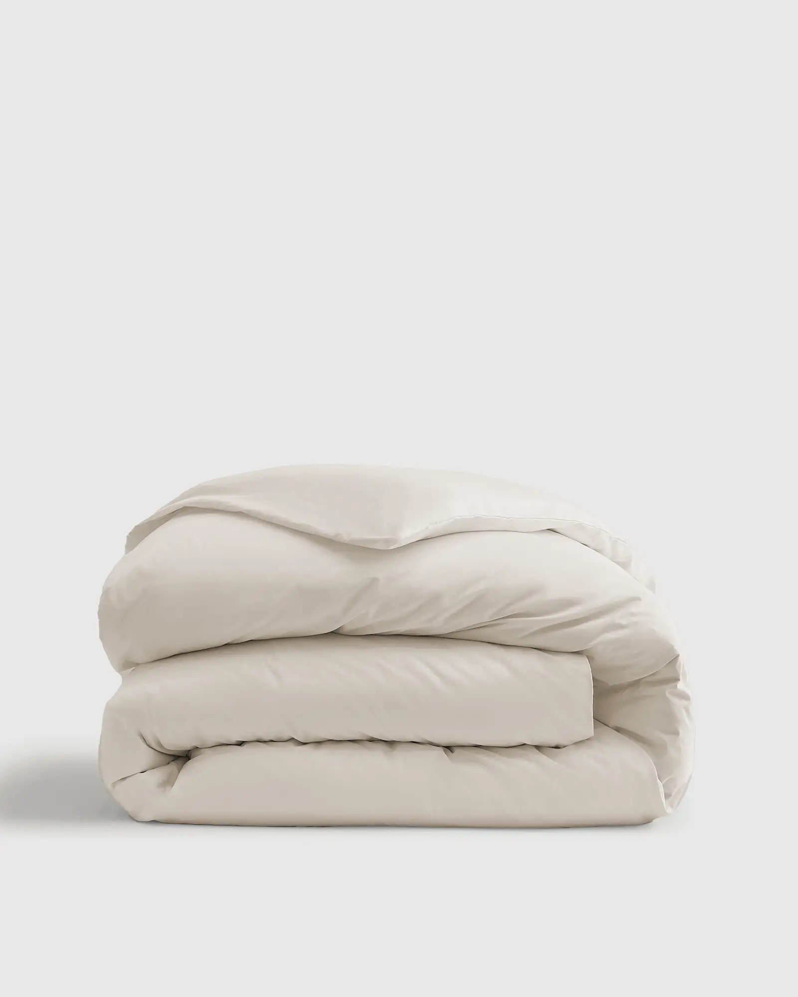 Organic Crisp Percale Duvet Cover in Dried Sage | Quince