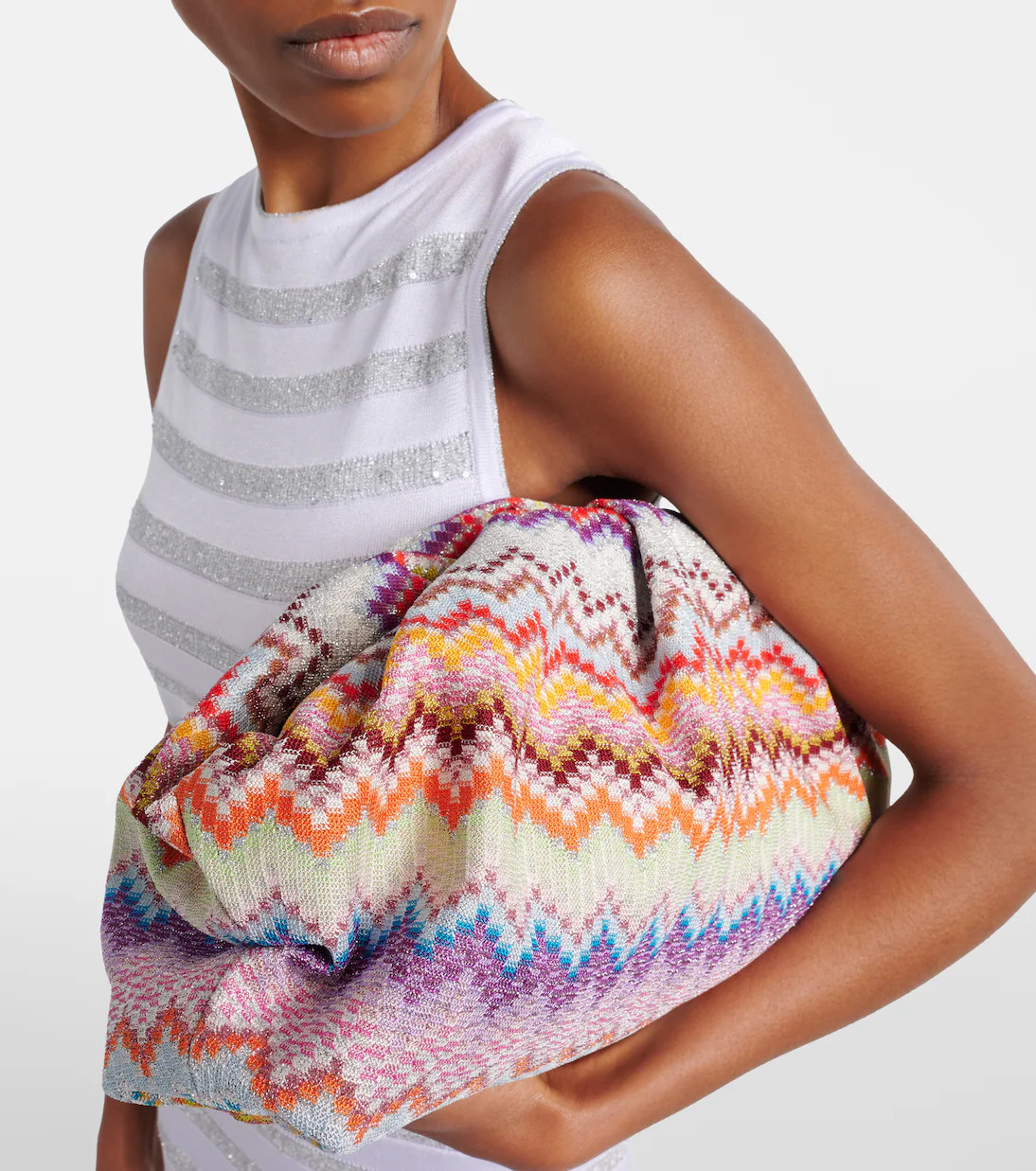 Zigzag Large jacquard clutch | Mytheresa (UK)