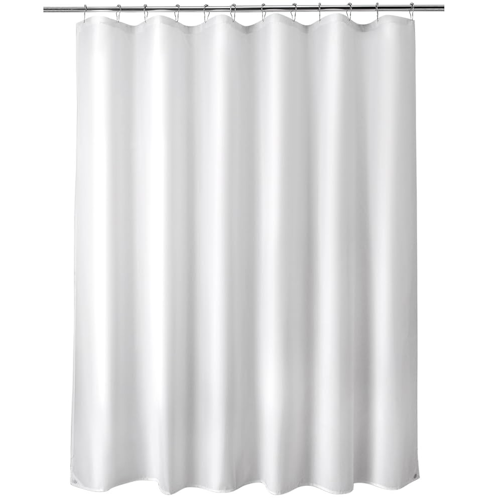 Titanker Extra Long Shower Curtain Liner Washable, 72 x 84 Inches, White Shower Liner Fabric with... | Amazon (US)