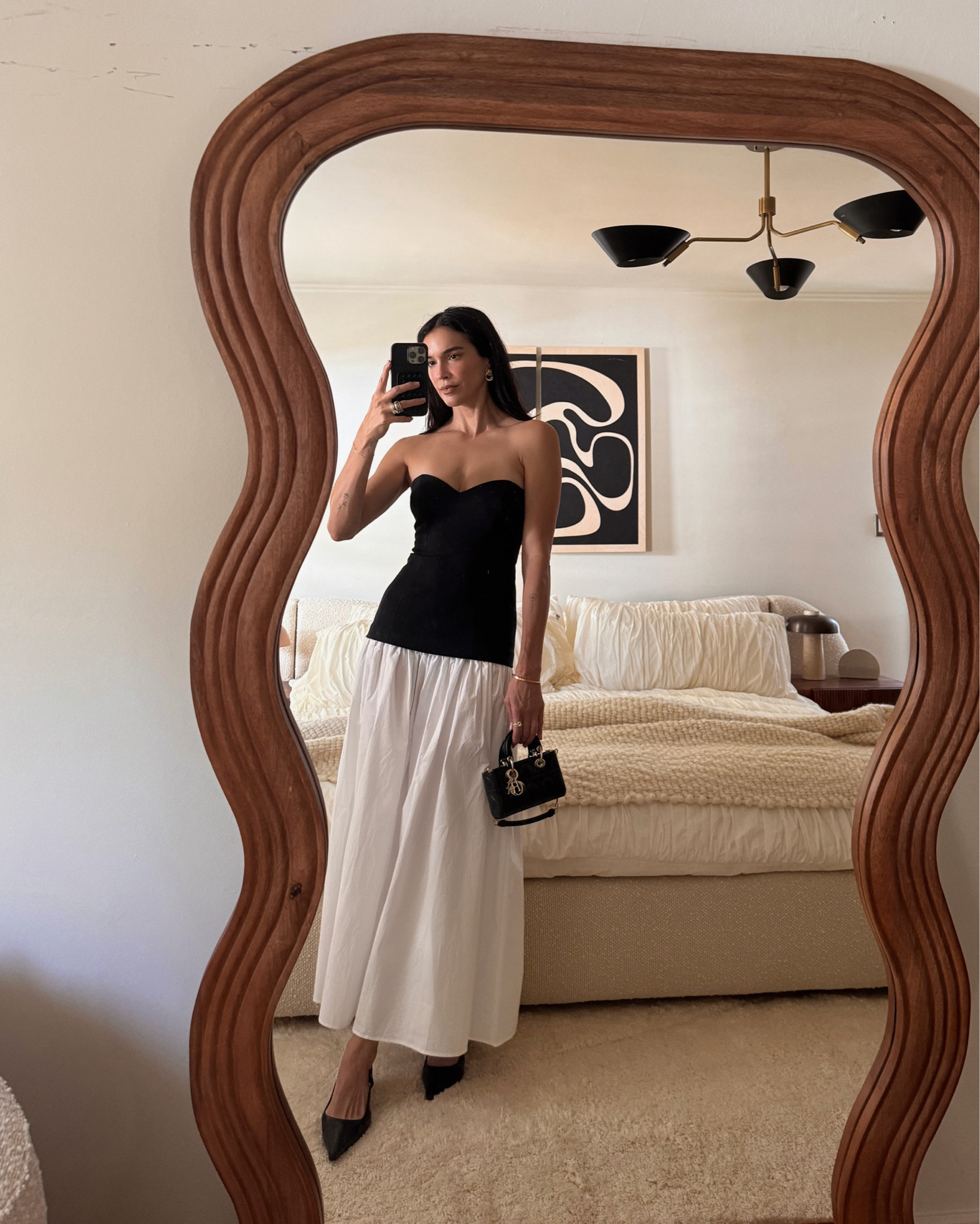 tonight’s look for celebrating our 11 year wedding anniversary 🫶🏻 I’m 5’10 and wearing a size small in the dress. Heels run true to size. The Dior bag is called Small Lady D-Joy Bag (ref M0613ONGE_M900) #ltkitbag #ltkstyletip #ltkseason