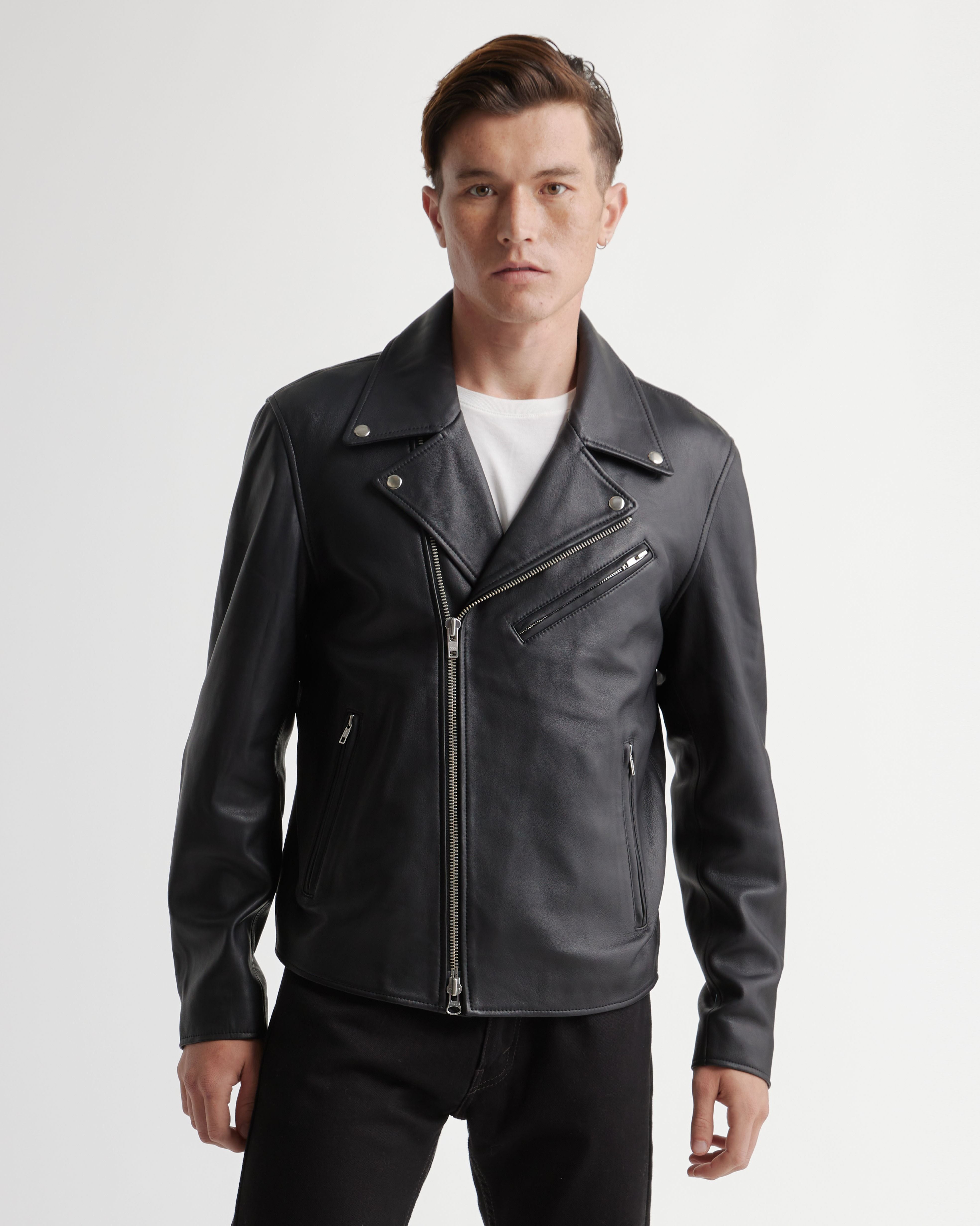 100% Leather Motorcycle Jacket | Quince