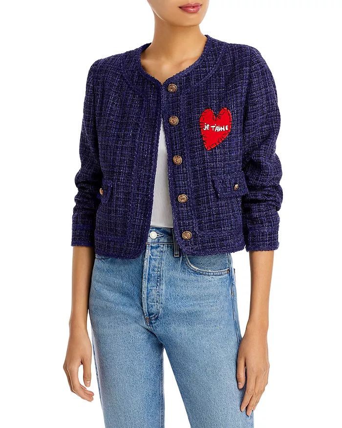 Heart Patch Metallic Tweed Jacket - 100% Exclusive | Bloomingdale's (US)