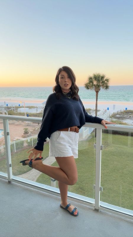 Tonight’s dinner outfit at the beach. Wearing my true size in shorts but sized down in sweater to a small 

#LTKstyletip #LTKmidsize #LTKxMadewell