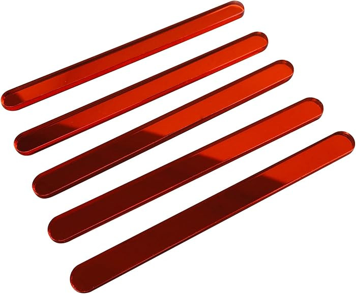 NUORUI 30 Pcs Reusable Acrylic Cakesicle Sticks, Mirror Popsicle Sticks for Party Favors (Red Mir... | Amazon (US)