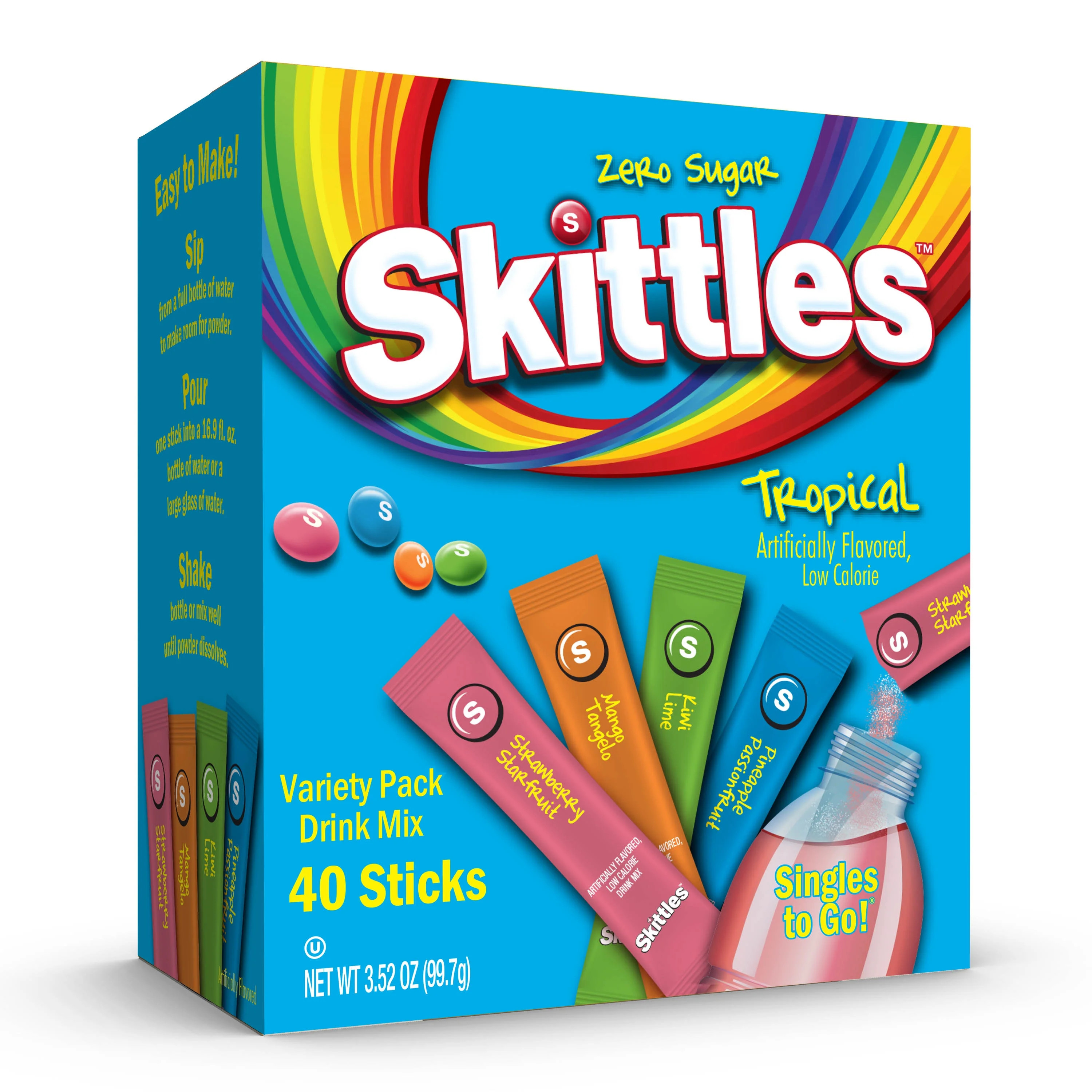 Skittles 40ct Topical Variety Pack Drink Mix | Walmart (US)