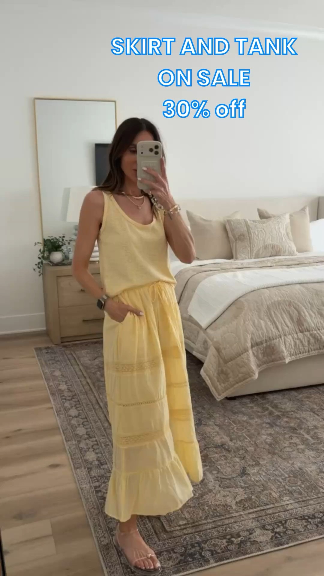 Sunny yellow outfit, tank top and maxi skirt, both 30% off.

yellow summer dress, vacation outfit, feminine summer style, beach vacation look, effortless chic outfit, sundress outfit, resort wear style, casual summer dress, brunch outfit ideas, romantic summer look

#LTKootd #LTKOver40 #LTKSaleAlert