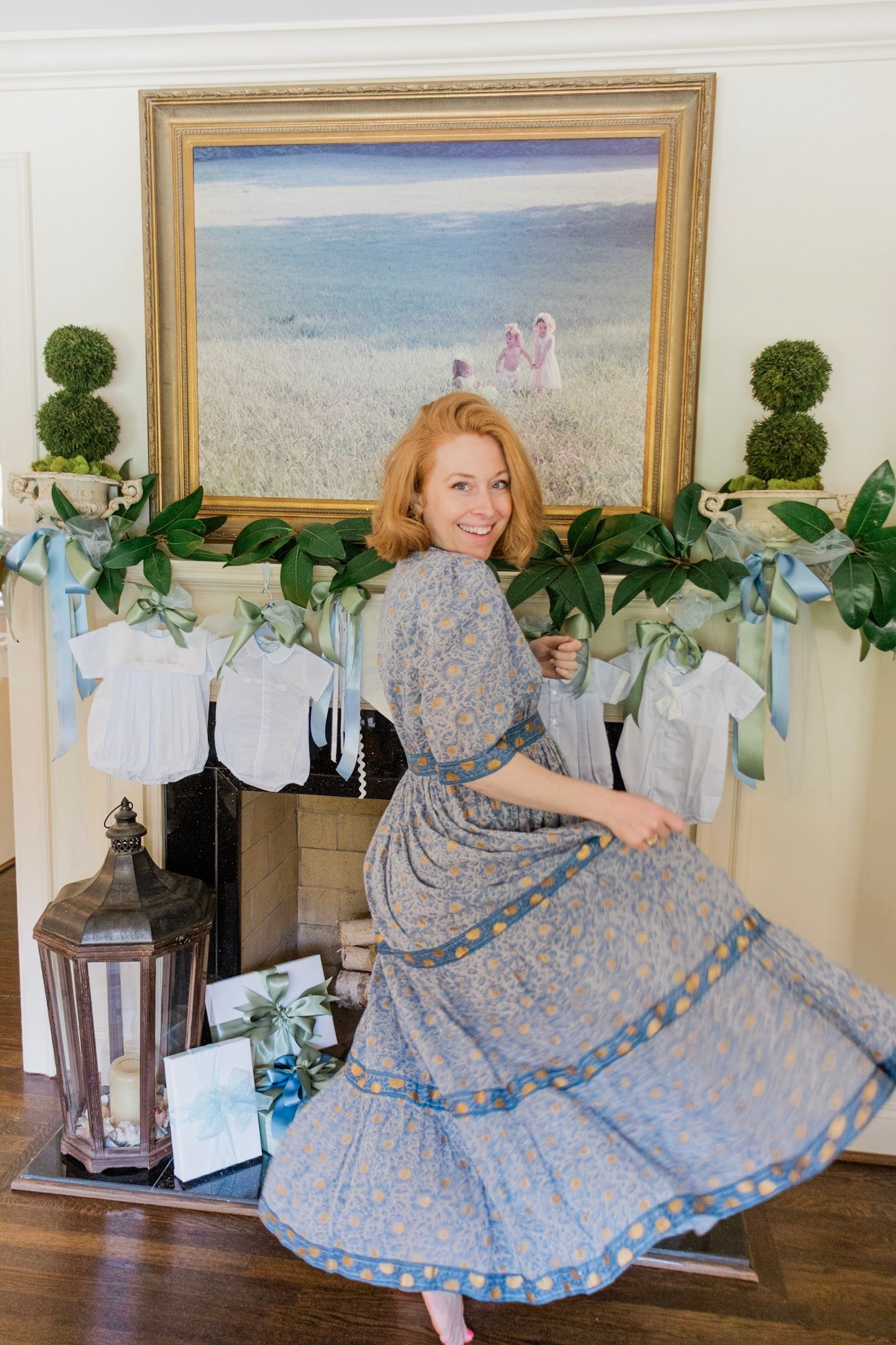 The sweetest baby shower dress 💙

#LTKBump #LTKParties