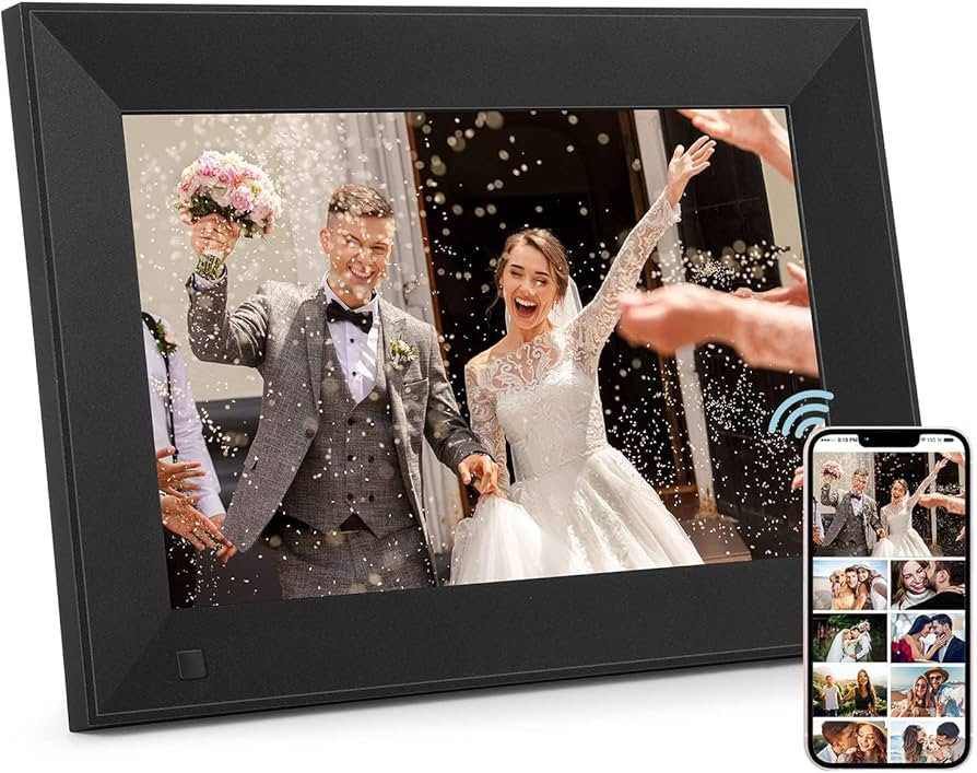 Digital Picture Frame, Benibela 8 Inch 32GB WiFi Smart Electronic Photo Frame, IPS Touch Screen, ... | Amazon (US)