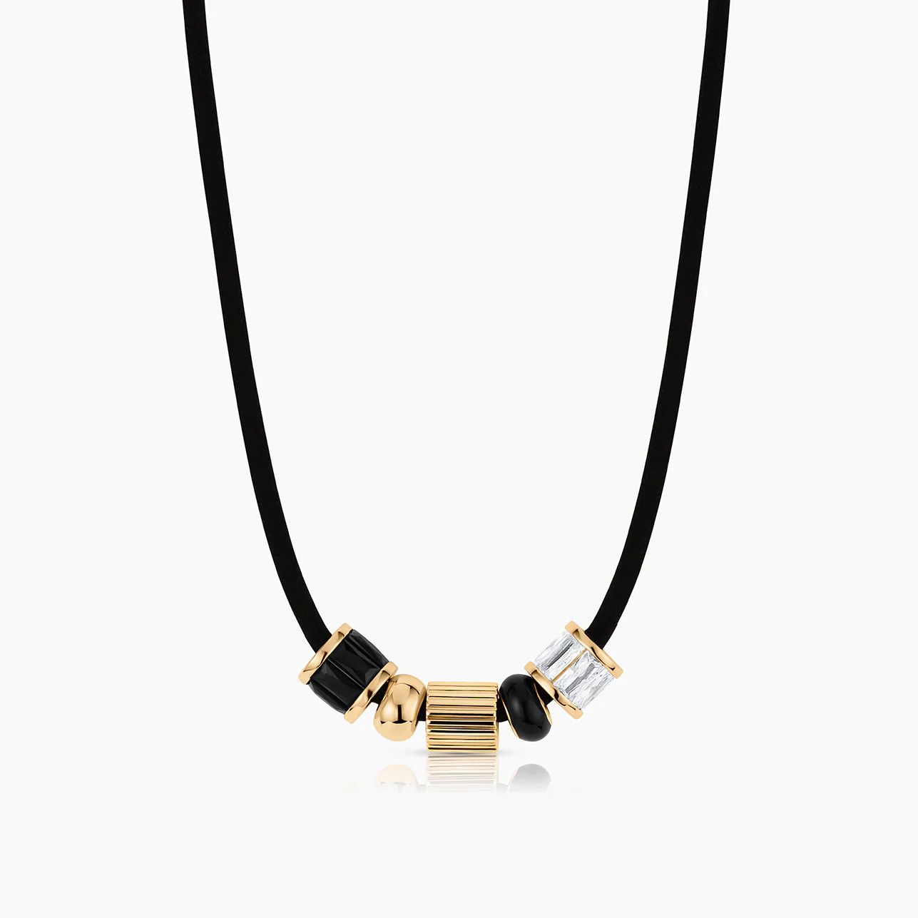 Stellene Bead Leather Cord Necklace | Thatch