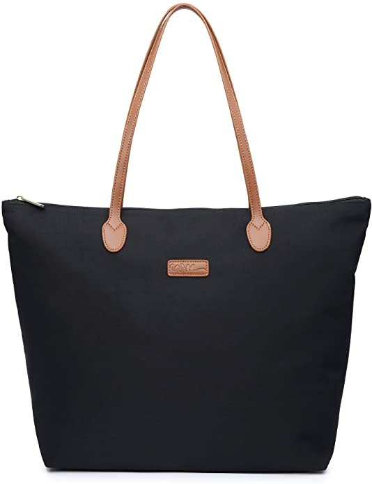 NNEE Water Resistant Light Weight Nylon Tote Bag Handbag | Amazon (US)