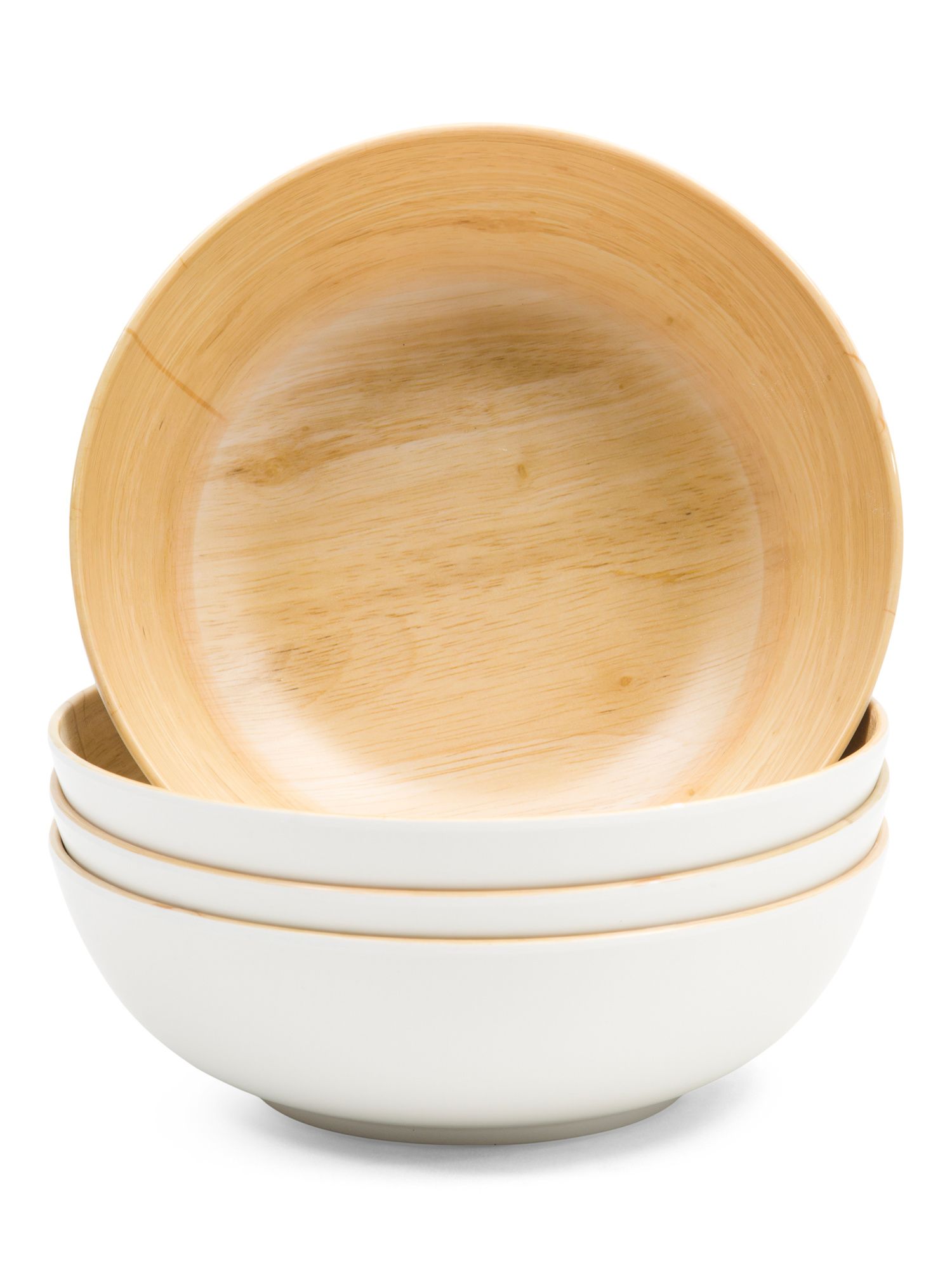 Set Of 4 Melamine Woodgrain Outdoor Bowls | Kitchen & Dining Room | Marshalls | Marshalls