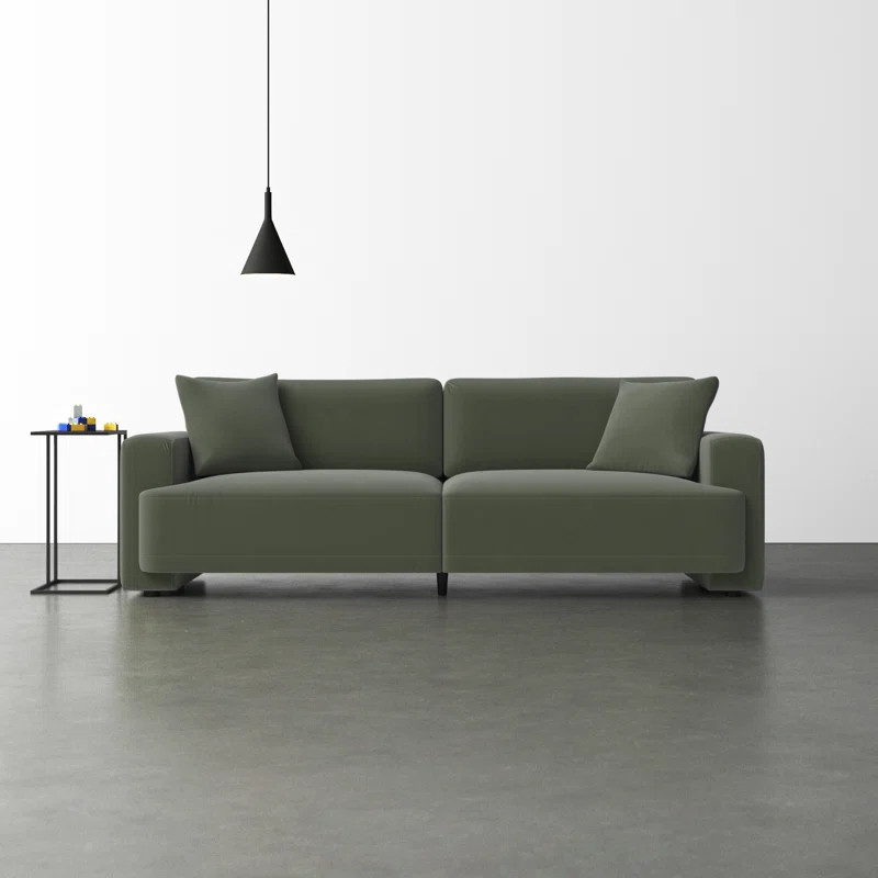 Ives 90'' Upholstered Deep Sofa With Recessed Arms | Wayfair North America