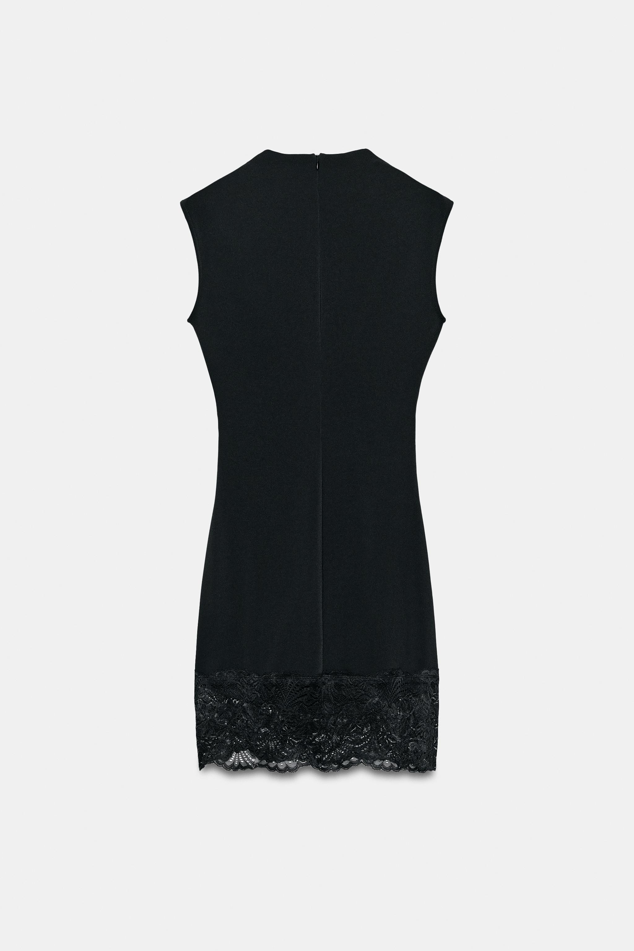 SHORT STRETCH LACE DRESS | Zara UK