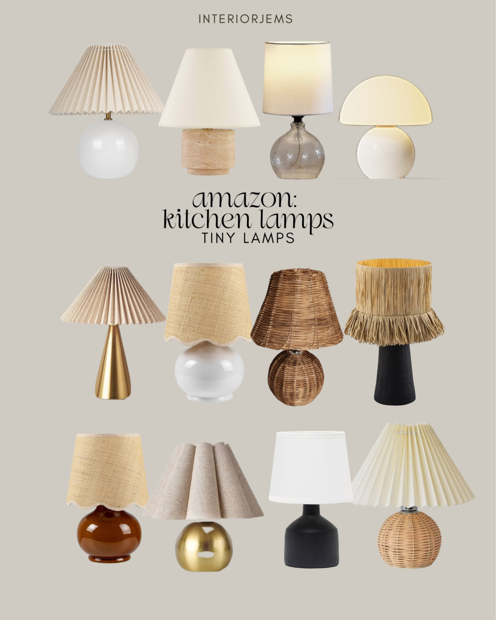 Amazon tiny lamps. These worked perfect or in your bedroom on a desk, rattan lamp, a black lamp, brown lamp, scallop shade lamp.

#LTKSaleAlert #LTKStyleTip #LTKHome