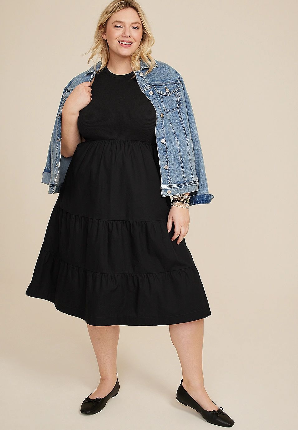 Plus Size Tiered Tank Dress | Maurices